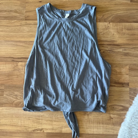 Gray Stori Tie-Back Tank Top - Picture 1 of 4